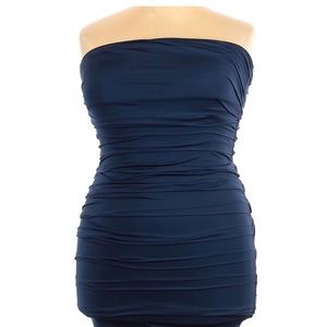 Speechless blue ruched cocktail dress in medium.
